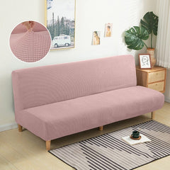 Polar Fleece Fabric Armless Sofa Bed Cover Solid Color Without Armrest Big Elastic Folding Furniture home Decoration Bench Cover