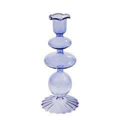 Floriddle Lilac Candle Holders Glass Candlestick holder for Wedding Table Centerpieces Nordic Vase Home Decoration Gift