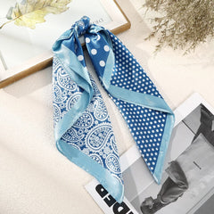 Haimeikang 60*60cm Square Silk Scarf Women Headband Fashion Print Neck Scarfs Office Hair Band Hand Kerchief Female Bandana