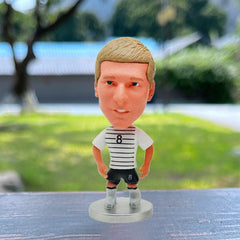 6.5cm Soccer Star Figure Mini Football Player Car Ornaments Collection Doll Star Sports Action Figures Souvenirs Toys Fans Gifts