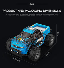 Model RC Car With LED Light 2WD Off-road Remote Control Climbing Vehicle Outdoor Cars Toy Gifts for Kids