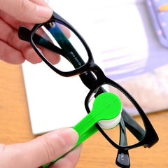 Glasses Cleaning Rub Eyeglass Sunglasses Spectacles Micro fiber Cleaner Brushes Wiping Tool