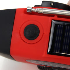 Solar Radio FM AM WB NOAA Weather Radio 2000mAh USB Charging Emergency LED Flashlight Power Ban