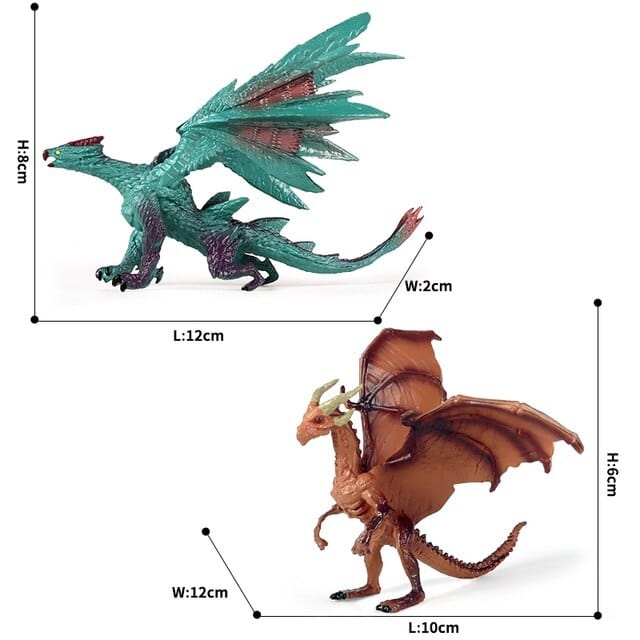 Hot Realistic Mythical Animal Model Dragon Figurines Simulation Monster Warcraft Firehawk Action Figure Children Colection Toys