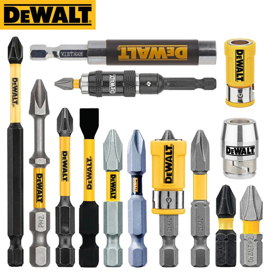 DEWALT Original PH2 SL8 Philips Slotted Drill Bits Sleeve Magnetic Ring Adapter Corner 25MM-89MM Hand Tool Accessories Series