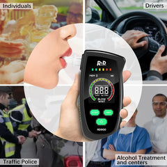 Alcohol Tester Rechargeable Digital Breath Tester Breathalyser Gas Alcohol Detector for Personal & Professional Use