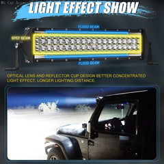 12inch 88LED 402W 5 rows LED Work Light Bar Spotlight Flood 12V 24V Offroad LED Light Bar For Truck Offroad 4X4 4WD Car SUV ATV