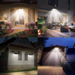 Waterproof Solar Powered Outdoor Light Motion Sensor 2000LM 333 LED Security Street Lamp Sconce Spotlights for Garden Decoration