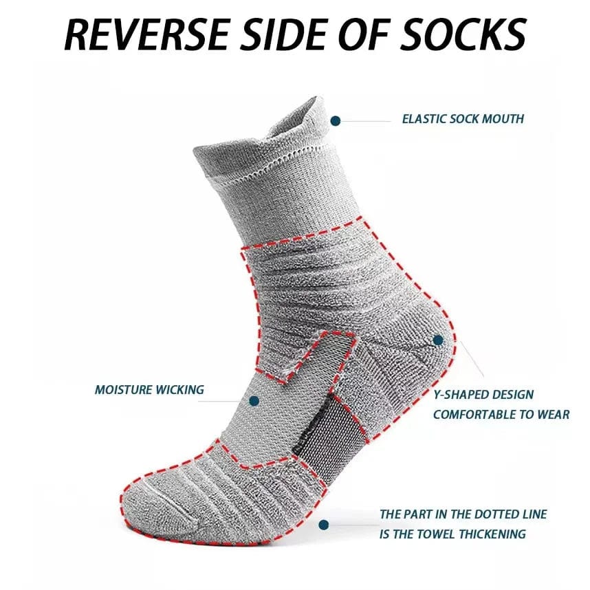 3pairs/Lot Men's Socks Compression Stockings Breathable Basketball Sports Cycling Socks Moisture Wicking High Elastic Tube Socks