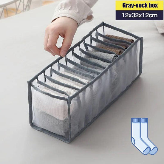 Jeans Compartment Storage Box Closet Clothes Drawer Mesh Separation Box Stacking Pants Drawer Divider Can Washed Home Organizer - Wowza