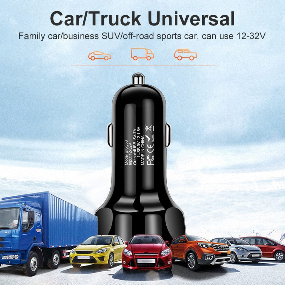 Car Mobile Phone Charger USB Charger  For Iphone 11Pro GPS Fast Charging Car-Charger Dual USB Charger For Xiaomi Huawei Tablet