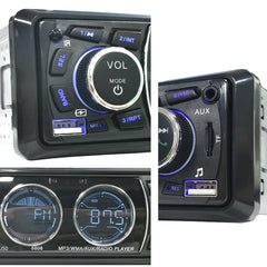 Car Radio 1din Audio Bluetooth Stereo MP3 Player FM Receiver 60Wx4 Support Phone Charging AUX/USB/TF Card In Dash Kit