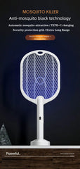 Mosquito Swatter with TYPE-C Charging, 3 in 1 Electric Mosquito Swatter, Mosquito Killer Lamp