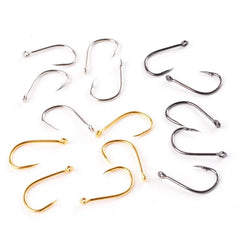 Fishing Hooks Set 100Pcs Box 10 Series High Carbon Steel Single Circle Fishing Hook Fly Fishing Jip Barbed Carp Hooks