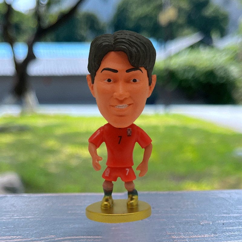 6.5cm Soccer Star Figure Mini Football Player Car Ornaments Collection Doll Star Sports Action Figures Souvenirs Toys Fans Gifts