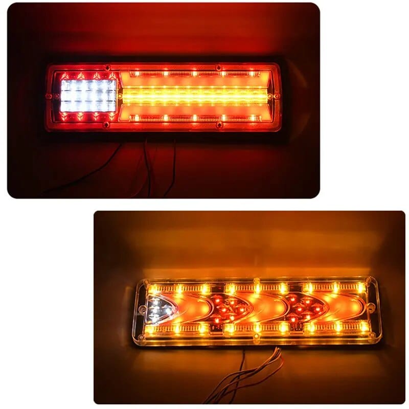 Car Trailer 2Pcs 12V/24V Trucks Tail lights Car LED Rear Tail Light Running Turn Signal Rear Lamps