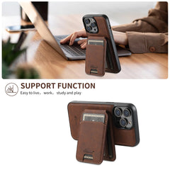 Wallet iPhone Case Card Holder Leather Magnetic Pocket Cover For iPhone 12 13 14 15 Pro Max Plus Ultra Magsafe