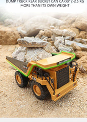 RC Excavator Dumper Car 2.4G Remote Control Engineering Vehicle Crawler Truck Bulldozer Toys for Boys Kids Christmas Gifts