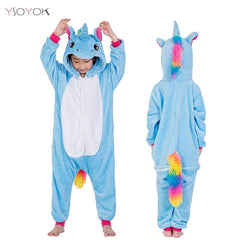 Kigurumi Children Winter Sleepwear Kids Unicorn Panda Pajama sets Baby Girls Boys Panda Licorne Onesies for 4 6 8 10 12 Years