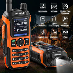 Two Way Radio UV-21 Pro V2 Wireless Copy Frequency Tri Band Powerful Waterproof Long Range UV-5R 22Pro S22 Type-C