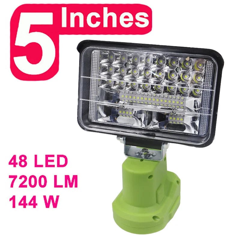 Fits RYOBI Torch Work Lights Flashlight Electric Spotlight Car Lamp For RYOBI 14.4V 18V Lithium Nickel One+ Battery P108 P104