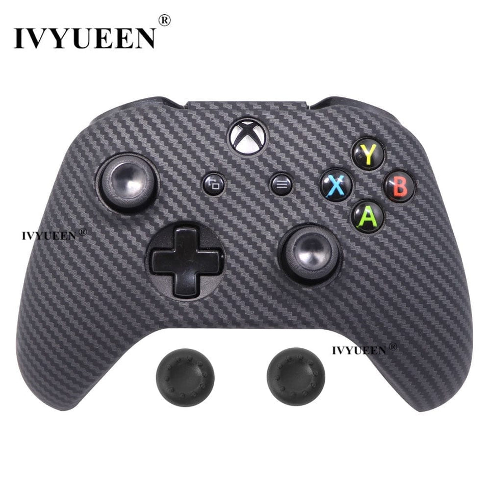 IVYUEEN Silicone Protective Skin Case for XBox One X S Controller Protector Water Transfer Printing Camouflage Cover Grips Caps