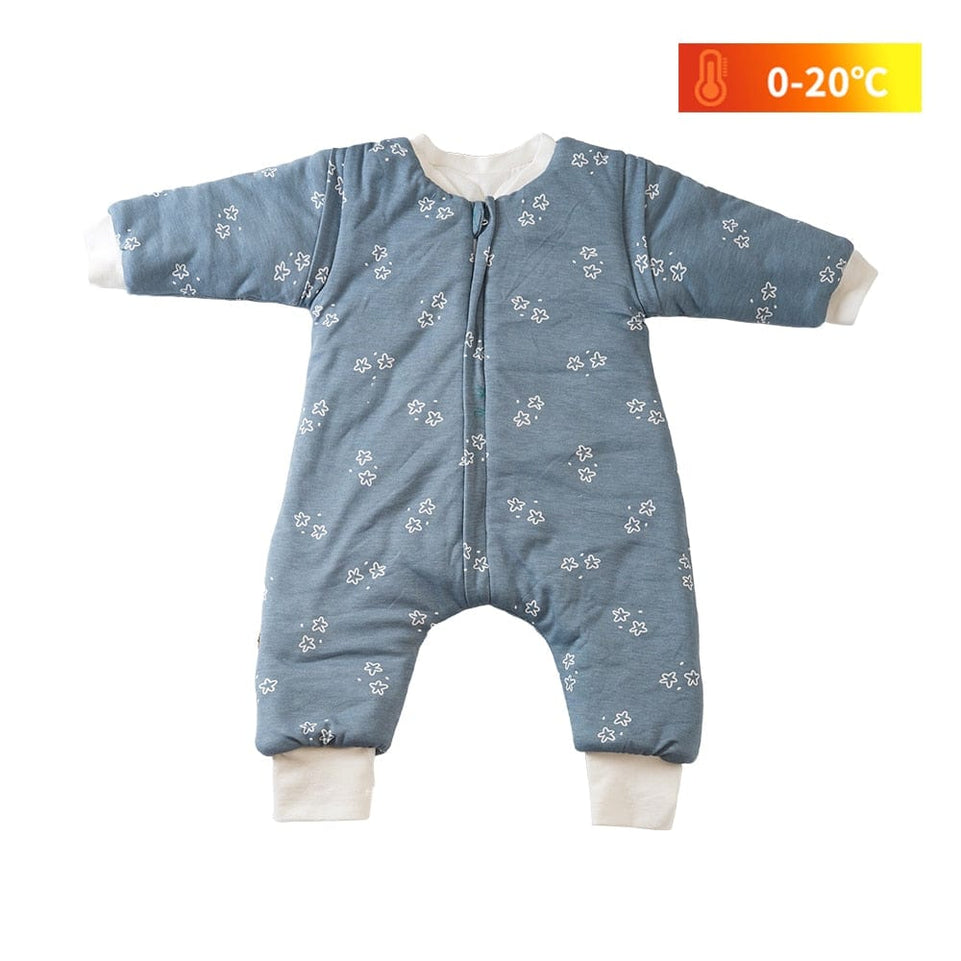 HappyFlute Baby 100% Cotton Sleeping Bag Long Sleeve Winter Cartoon Split Leg Baby Cloth Fit 0~6 Year Baby