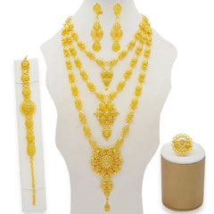 Dubai Jewelry Sets Gold Color Necklace & Earring Set For Women African France Wedding Party Jewelery Ethiopia Bridal Gifts