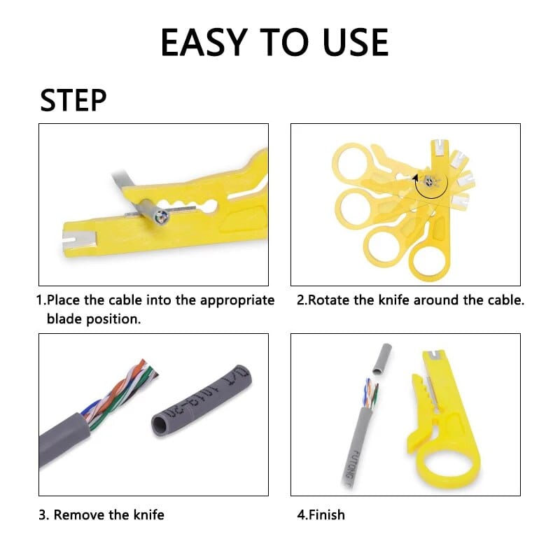 Wire Stripper Mini Pocket Portable Knife Crimper Pliers Crimping Tool Cable Stripping Wire Cutter Crimpatrice Tool Parts