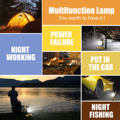 Floodlight 30W LED Portable Rechargeable Waterproof Spotlight Battery Powered Searchlight Outdoor Work Lamp Camping Lantern