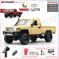 Toyota Landcruiser 1:12 Rc Car Mn82 Retro Full-scale Simulation LC79 RTR 2.4g 4WD 280 Motor Remote Control RC Truck Model Car Toy