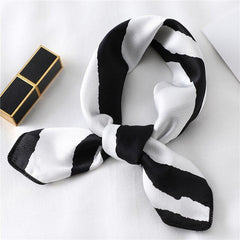 2022 New Women Silk Scarf Square Foulard Lady's Neck Hair Scarves Design Printed Head Kerchief Fashion Girl  Scarfs