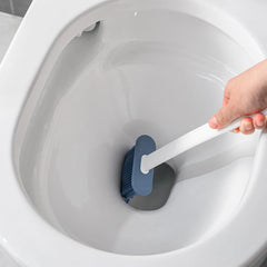 Toilet Brush with Holder Long Handled Silicone Toilet Brush Soft Bristles WC Cleaning Brush Bathroom Accessories