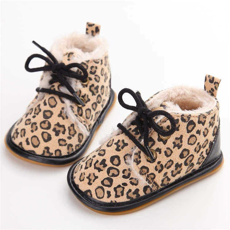 New Snow Baby Booties Shoes Baby Boy Girl Shoes Crib Shoes Winter Warm Cotton Anti-slip Sole Newborn Toddler First Walkers Shoes