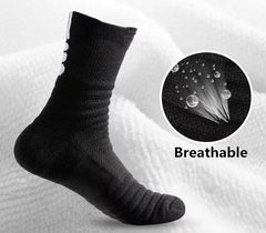 3pairs/Lot Men's Socks Compression Stockings Breathable Basketball Sports Cycling Socks Moisture Wicking High Elastic Tube Socks