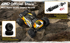 4WD 1:16 80KM/H Super Brushless 50KM/H Brushed RC Car 4x4 Off Road Remote Control High Speed Drift Monster Truck Toy  Kids Adult