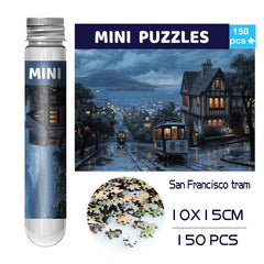 150 Pieces Mini Test Tube Puzzle Oil Painting Jigsaw Decompress Educational Toy for Adult Children Creative Puzzle Game Gift