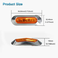 LED Side Marker Indicator Lights Front Rear Tail Clearance Lamp DC 12V-24V Universial Light for Bus Truck Lorry Trailer Boat Car