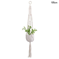 Macrame Handmade Plant Hanger Baskets Flower Pots Holder Balcony Hanging Decoration Knotted Lifting Rope Home Garden Supplies