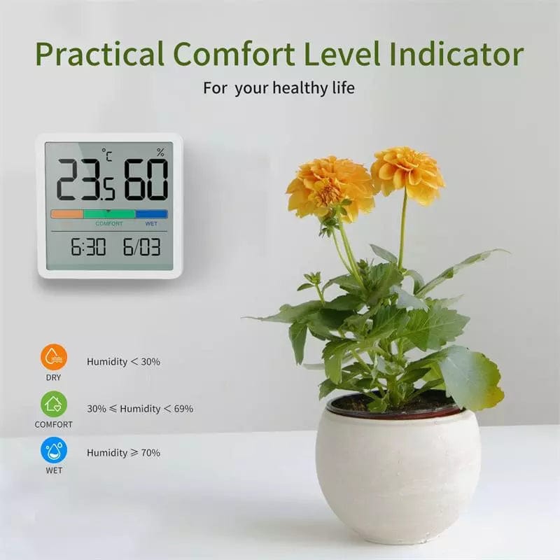 Home Indoor Temperature Humidity Meter LCD Digital Thermometer Hygrometer Sensor Gauge Weather Station Smart Home 2023