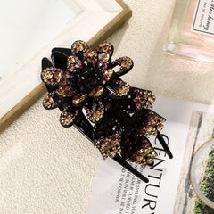 Rhinestone Hairpin Flower Leaf Butterfly Duckbill Hair Claws Retro Hair Clips Accessories For Women Shinning Ponytail Headwear