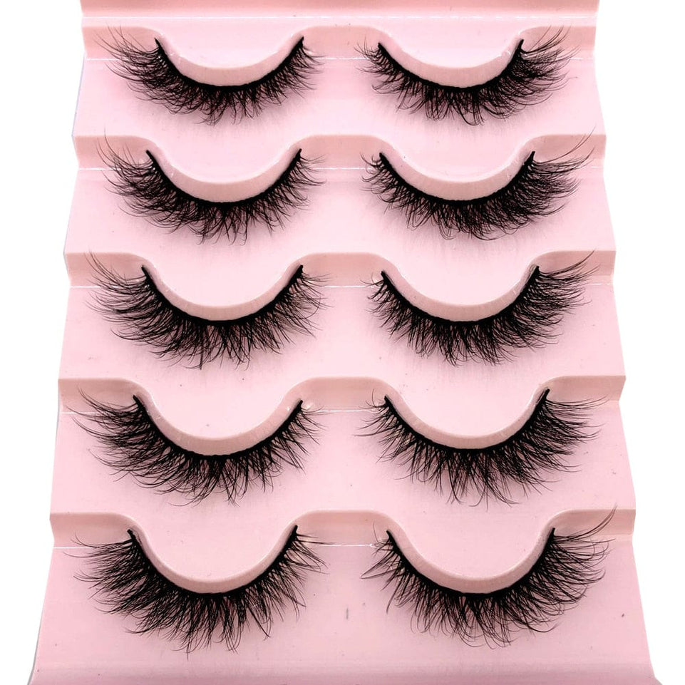 2023 New 5 pairs natural false eyelashes fake lashes long makeup 3d mink lashes eyelash extension mink eyelashes short eyelashes