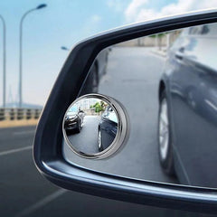 Adjustable Blind Spot Mirror 2Pcs 360 Degree Car Auxiliary Rearview Convex Mirror Round Frame Wide Angle Mirrors for Car Reverse