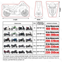 Black Blue Waterproof Motorcycle Covers Motors Dust Rain Snow UV Protector Cover Indoor Outdoor M L XL XXL XXXL D25