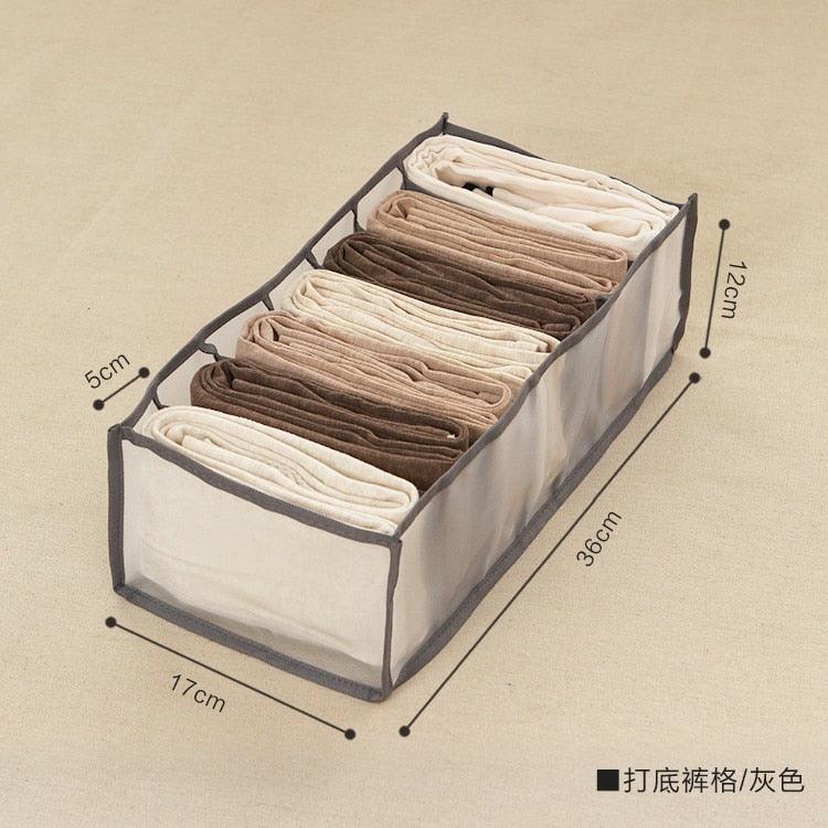 Jeans Compartment Storage Box Closet Clothes Drawer Mesh Separation Box Stacking Pants Drawer Divider Can Washed Home Organizer - Wowza