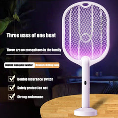 Mosquito Swatter with TYPE-C Charging, 3 in 1 Electric Mosquito Swatter, Mosquito Killer Lamp