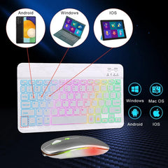 10inch Keyboard And Mouse Backlight Bluetooth Keyboard For IOS Android Windows Wireless Keyboard and Mouse