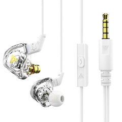 QKZ AK6 3.5mm Wired Headphones Copper Driver Stereo HiFi Earphone Bass Earbuds Music Running Sport Headsets Games Earphones