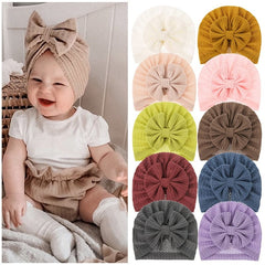 Solid Color Baby Headbands Cotton Turbans for Babies Infant Toddler Head Wrap Newborn Baby Girl Beanie Hat Baby Hair Accessories