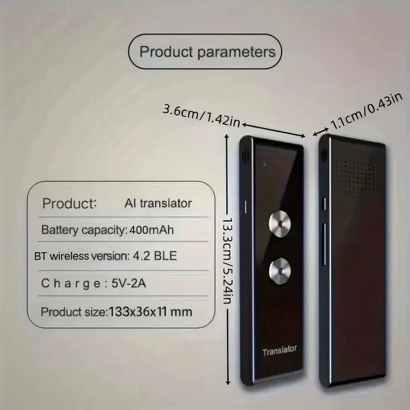 Portable Voice Translator Multi Language T8 Plus AI Translator Real Time Instant Two-Way 40 Languages Translation Device